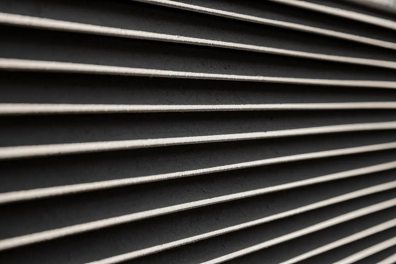 Background of horizontal lines in stainless metal